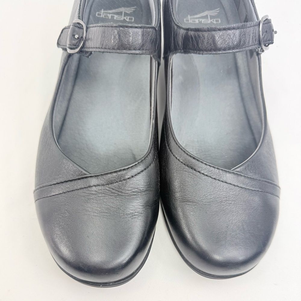 Dansko FAWNA Black Nappa Leather Mary Jane Support Casual Workwear Wide Shoes - Picture 9 of 16